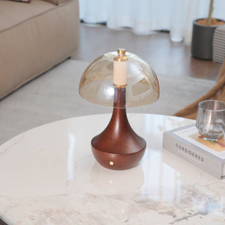 Aurae Bois & Verre Lampe de Table Moderne