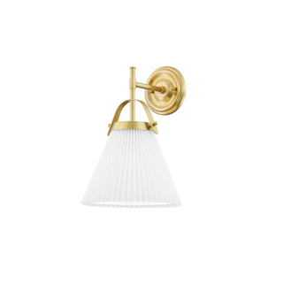 Pure Lampe Murale Plissée En Tissu Et Laiton Élégance Premium