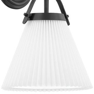 Pure Lampe Murale Plissée En Tissu Et Laiton Élégance Premium
