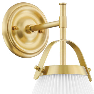 Pure Lampe Murale Plissée En Tissu Et Laiton Élégance Premium
