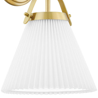 Pure Lampe Murale Plissée En Tissu Et Laiton Élégance Premium