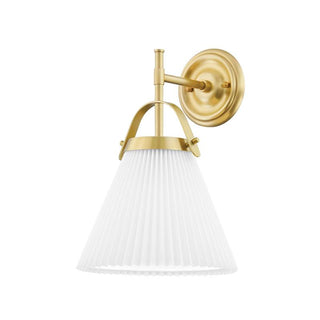 Pure Lampe Murale Plissée En Tissu Et Laiton Élégance Premium