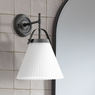 Pure Lampe Murale Plissée En Tissu Et Laiton Élégance Premium