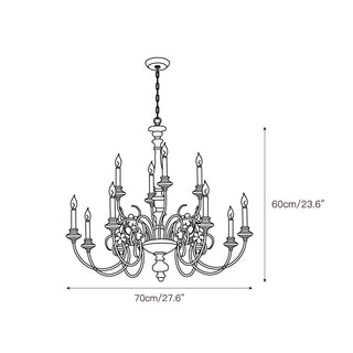 Waegnuvyn Lustre Métal Bougie Traditionnel Salon