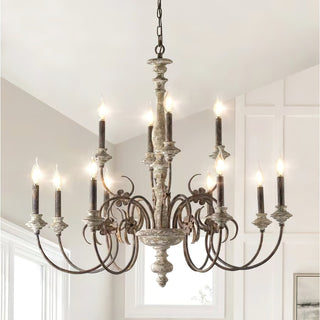 Waegnuvyn Lustre Métal Bougie Traditionnel Salon