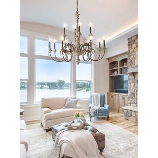 Waegnuvyn Lustre Métal Bougie Traditionnel Salon