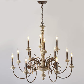 Waegnuvyn Lustre Métal Bougie Traditionnel Salon