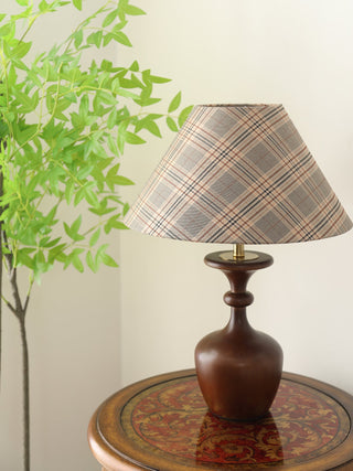 Alina Bois Et Tissu Lampe de Table Classique