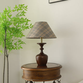 Alina Bois Et Tissu Lampe de Table Classique