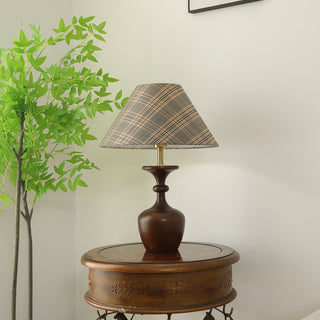 Alina Bois Et Tissu Lampe de Table Classique
