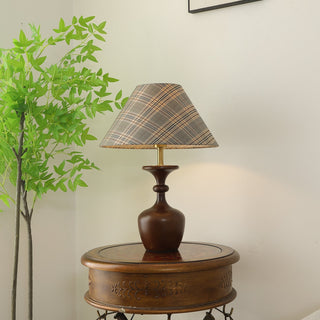 Alina Bois Et Tissu Lampe de Table Classique