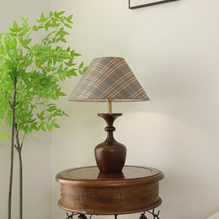 Alina Bois Et Tissu Lampe de Table Classique