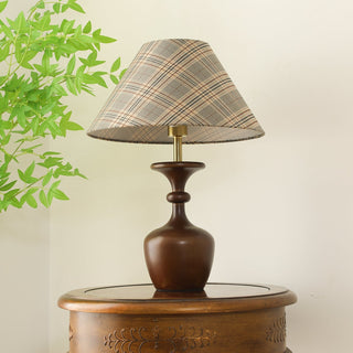 Alina Bois Et Tissu Lampe de Table Classique
