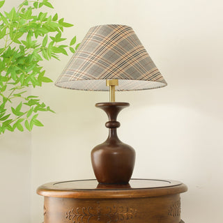 Alina Bois Et Tissu Lampe de Table Classique