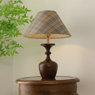 Alina Bois Et Tissu Lampe de Table Classique