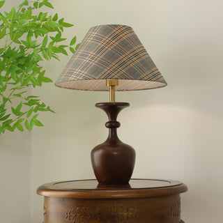 Alina Bois Et Tissu Lampe de Table Classique
