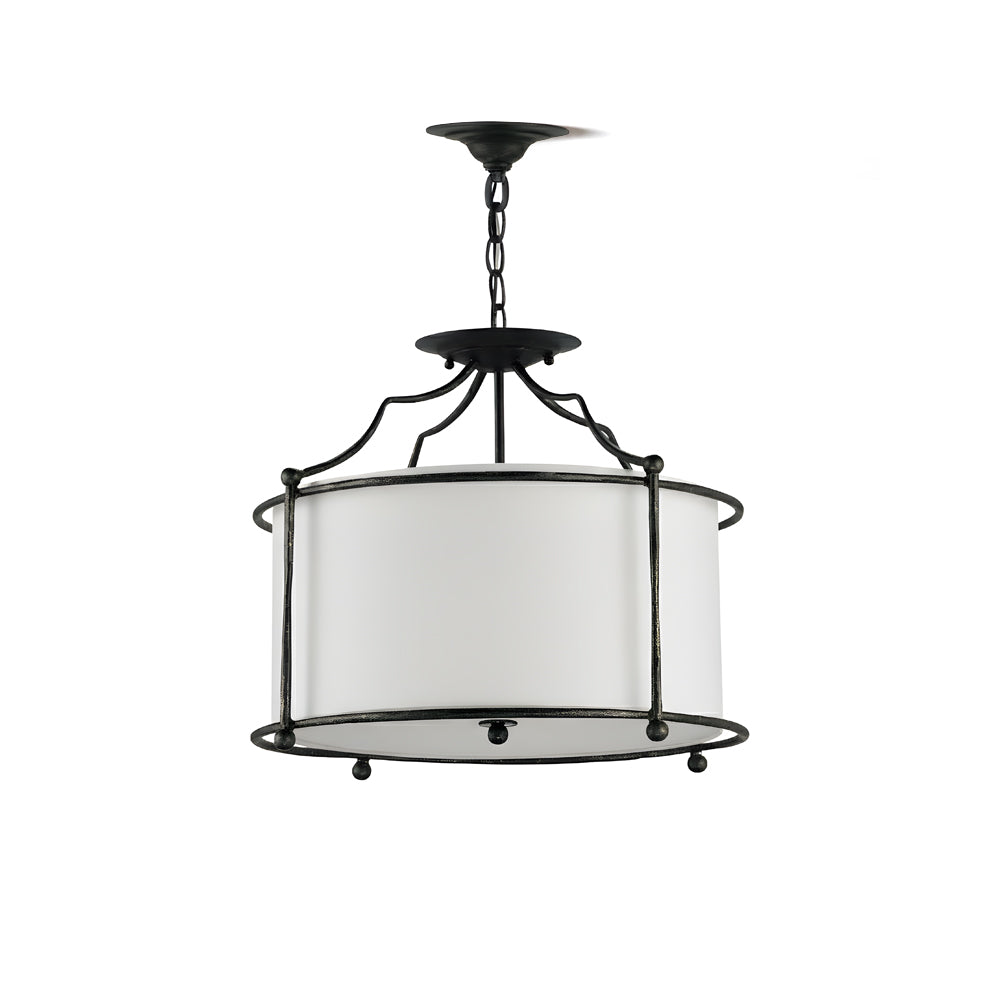 Alexa Pendant Light in white finish hanging in a room.