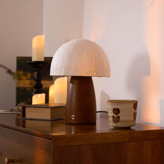 Nimbus Lampe de Table en Bois Et Tissu