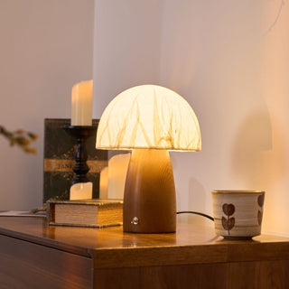 Nimbus Lampe de Table en Bois Et Tissu