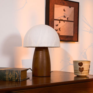 Nimbus Lampe de Table en Bois Et Tissu
