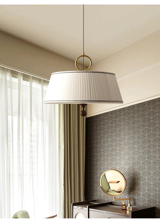 Zavaran Suspension en Bois Naturel et Tissu-Luire