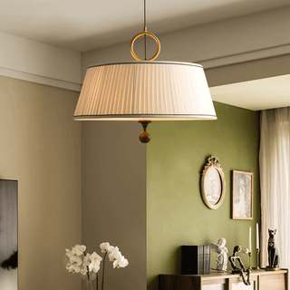 Zavaran Suspension en Bois Naturel et Tissu-Luire