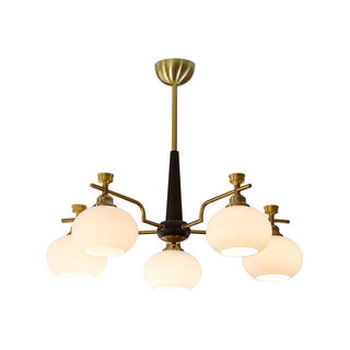 Velirara Lustre Traditionnel Unique Sphère Bois Verre