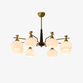 Velirara Lustre Traditionnel Unique Sphère Bois Verre