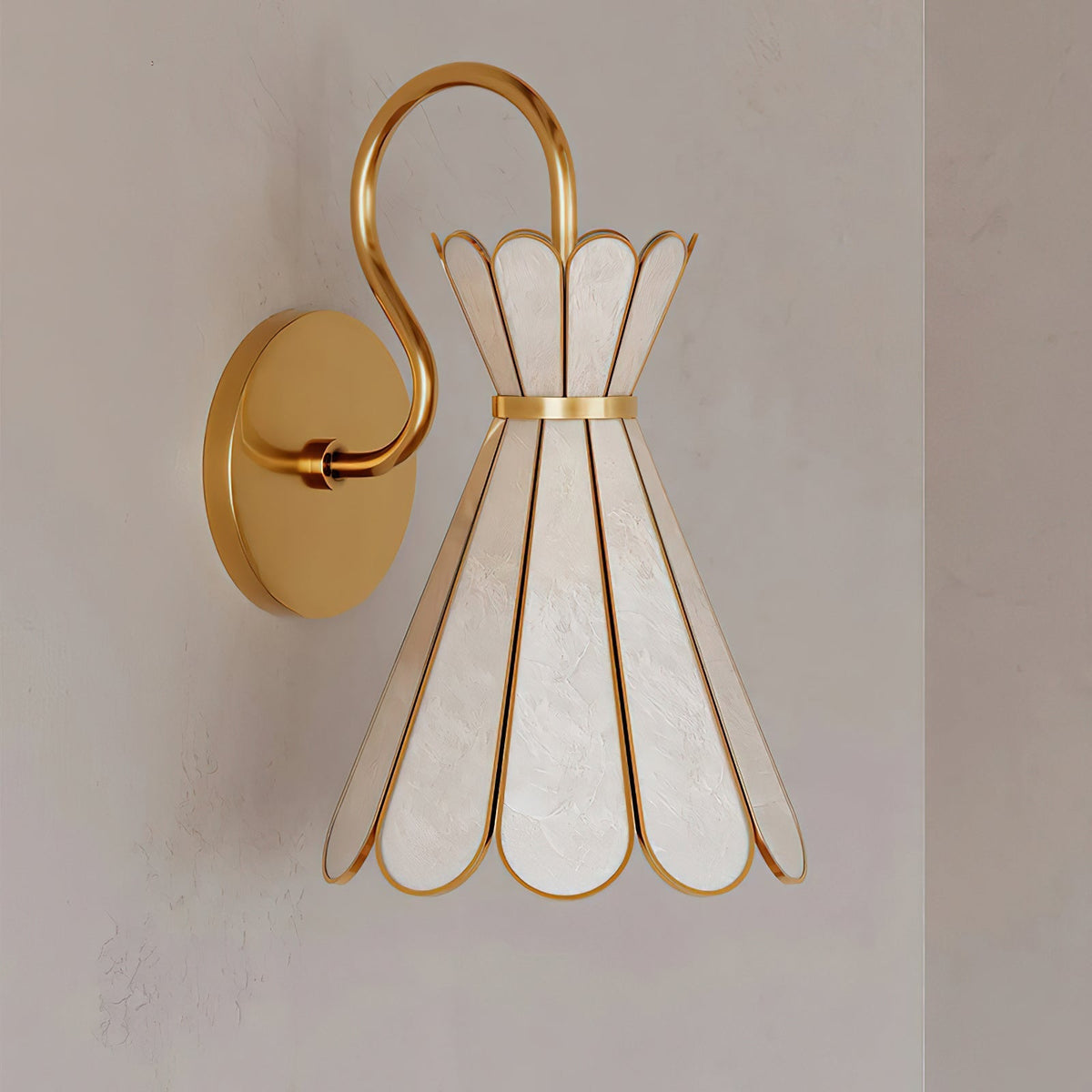 The Alito wall light shown in a stylish entryway, providing ambient lighting.