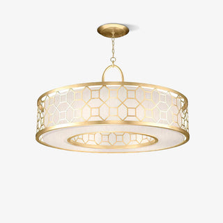 Arshaor Suspension Ronde en Cuivre et Verre Élégante