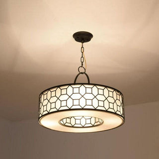Arshaor Suspension Ronde en Cuivre et Verre Élégante