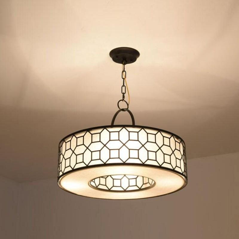 Darenuna Suspension Ronde en Cuivre et Verre Élégante