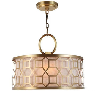 Arshaor Suspension Ronde en Cuivre et Verre Élégante