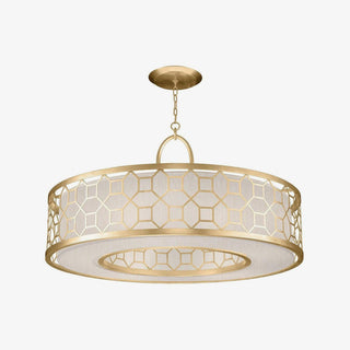 Arshaor Suspension Ronde en Cuivre et Verre Élégante