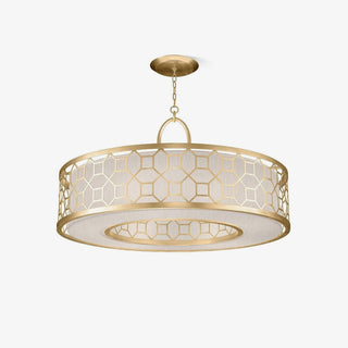 Arshaor Suspension Ronde en Cuivre et Verre Élégante