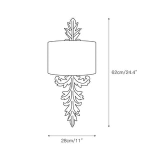 Alvuvyi Applique Murale en Tissu Moderne Feuilles