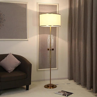 Regalian Lampadaire en Tissu Contemporaine