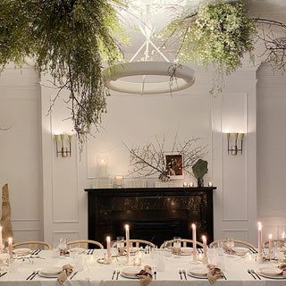 Tinsley Plaster Chandelier-Neutral Decor