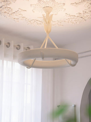 Tinsley Plaster Chandelier-Neutral Decor