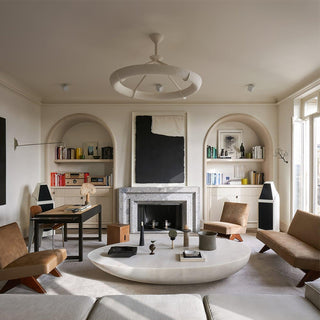 Tinsley Plaster Chandelier-Neutral Decor