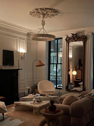 Tinsley Plaster Chandelier-Neutral Decor