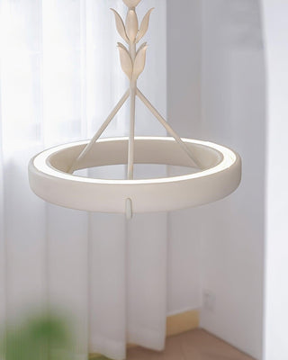 Tinsley Plaster Chandelier-Neutral Decor
