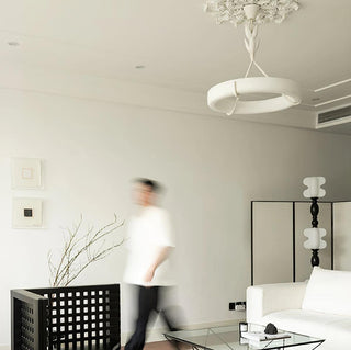 Tinsley Plaster Chandelier-Neutral Decor