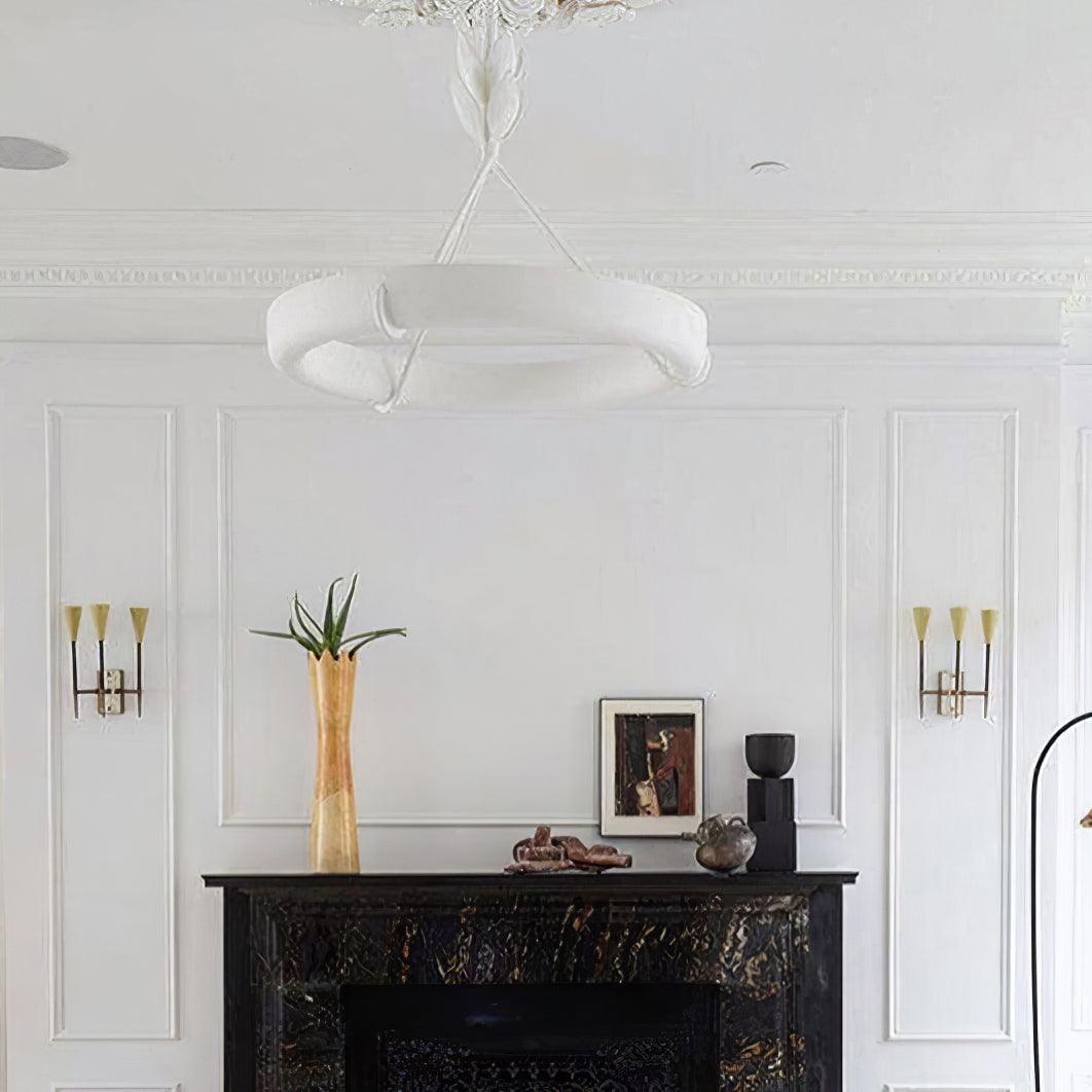 Tinsley Plaster Chandelier-Neutral Decor