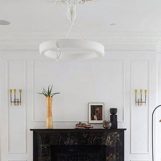 Tinsley Plaster Chandelier-Neutral Decor