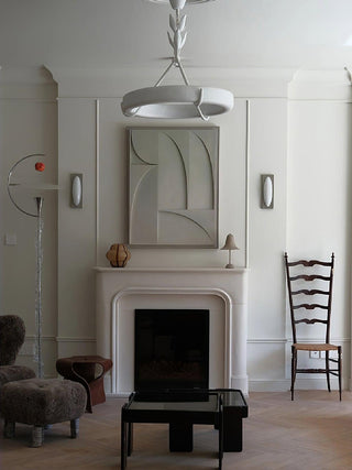 Tinsley Plaster Chandelier-Neutral Decor