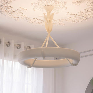 Tinsley Plaster Chandelier-Neutral Decor