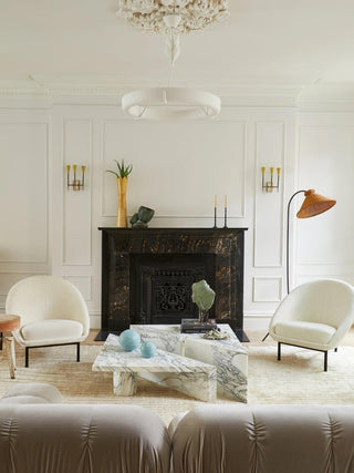 Tinsley Plaster Chandelier-Neutral Decor