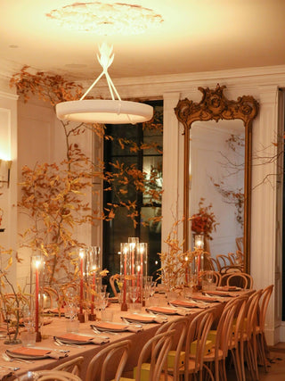 Tinsley Plaster Chandelier-Neutral Decor