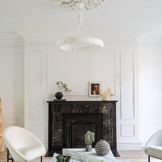 Tinsley Plaster Chandelier-Neutral Decor